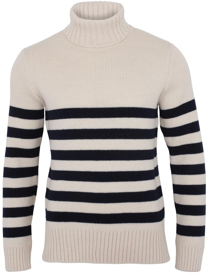 blue and white striped jumper mens