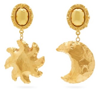 Sylvia Toledano - Mismatched Moon And Star Clip Earrings - Gold