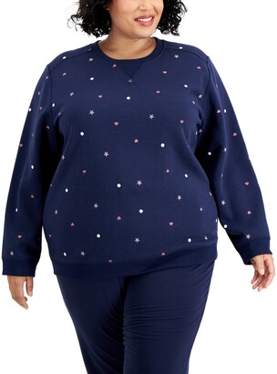 Karen Scott Plus Size Fleece Sweatshirt, Created for Macy's