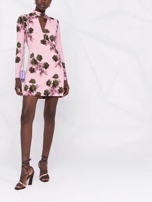 Blumarine Floral-Print Mini Dress