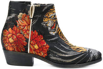 P.A.R.O.S.H. embroidered appliqués ankle boots