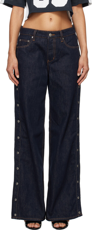 Ksubi Blue Low Rider Original Snaps Jeans ShopStyle