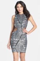 Thumbnail for your product : Dress the Population 'Blake' Sequin Mesh Inset Body-Con Dress