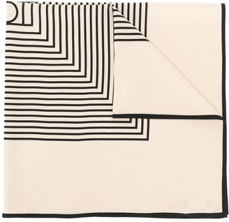 Totême Square Stripes Silk Scarf