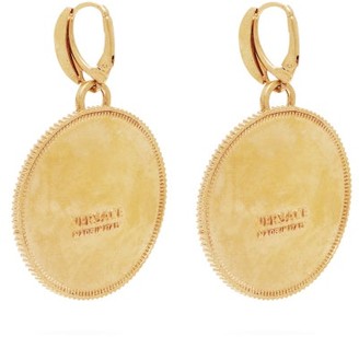 Versace Medusa Coin Brass Earrings - Gold