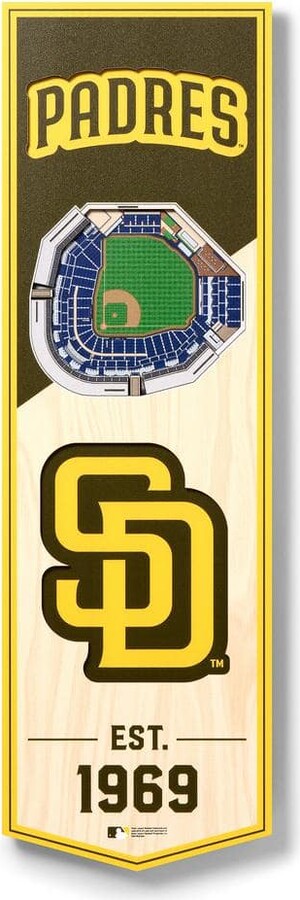MLB San Diego Padres 6 in. x 19 in. 3D Stadium Banner-Petco Park
