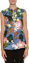 Marni Floral Sleeveless A-Line Top, 