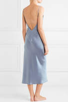 Thumbnail for your product : Issa Olivia von Halle Silk-satin Nightdress - Light blue
