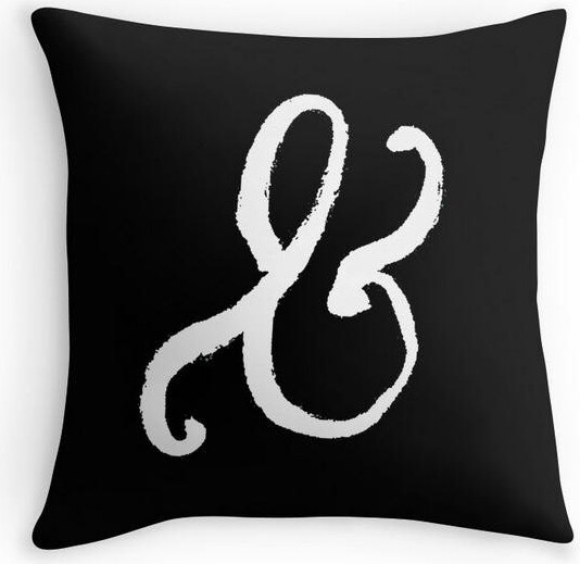Throw Pillow Ampersand Brushstroke