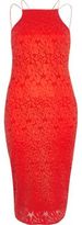 Thumbnail for your product : River Island Womens Red lace cami bodycon dress