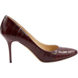 Jimmy Choo Burgundy Leather Heels