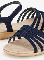 Thumbnail for your product : Evans Navy Blue Multi Strap Comfort Sandals