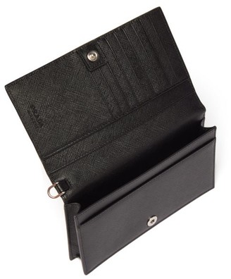 Prada Saffiano-leather Phone Case - Black