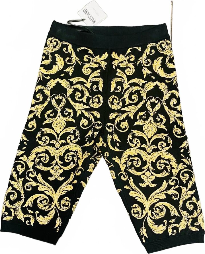 Moschino Couture Baroque Sweater Shorts In Black