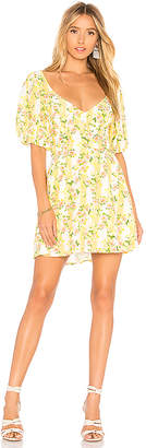 for love and lemons savannah wrap mini dress