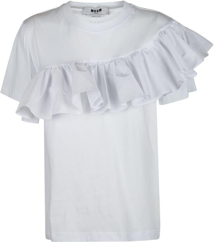Ruffle T Shirt | Shop the world's largest collection of fashion 