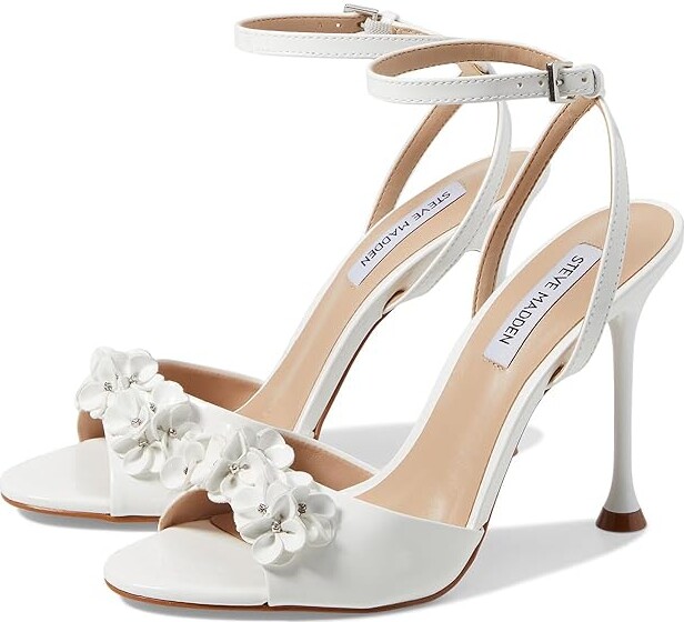 Steve Madden Floral Women's Sandals White Patent : 8.5 M, Rubber