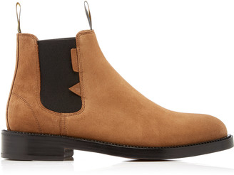 lanvin suede chelsea boots