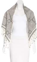 Thumbnail for your product : Tory Burch Embroidered Tassel Shawl w/ Tags