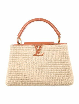 louis vuitton raffia tote