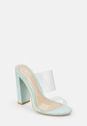 mint green block heel sandals