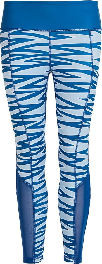 Perky Peach Blue Zigzag Leggings