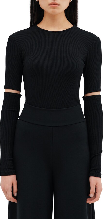 Two Lines by Marcella Stockholm Slit Sleeve Rib Top