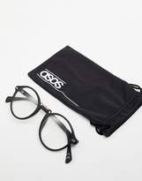 Thumbnail for your product : clear DESIGN round glasses in black with clear lens