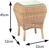 Thumbnail for your product : House of Fraser Cozy Bay Jamaica Four Seasons Rattan Glass Top Side Table