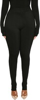 Thumbnail for your product : Naked Wardrobe Snatched Raw Hem Rib Leggings