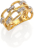 Thumbnail for your product : Marco Bicego Murano Diamond, 18K White & Yellow Gold Two-Row Ring