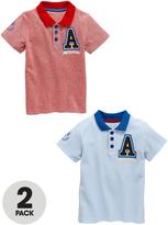 Thumbnail for your product : Ladybird Boys Textured Polo Shirts (2 Pack)
