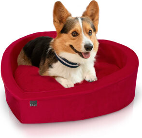 Elle Décor Heart-shaped Orthopedic Pet Bed, Stylish And Supportive Bed For Dogs And Cats