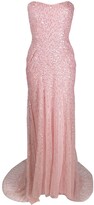 Thumbnail for your product : Jenny Packham Sequin-Embellished Strapless Gown