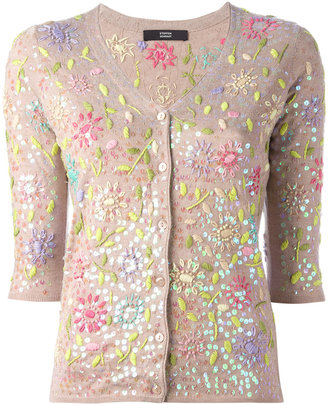 Steffen Schraut floral embroidery cardigan - women - Polyamide/Polyester/Viscose/Cashmere - 34