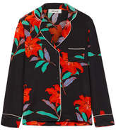 Diane von Furstenberg - Floral-print Silk Crepe De Chine Shirt - Black