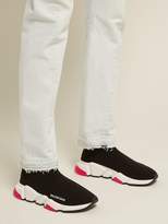 Thumbnail for your product : Balenciaga Speed High Top Sock Trainers - Womens - Black Pink