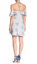 Thumbnail for your product : J.o.a. Floral Cold Shoulder Halter Dress