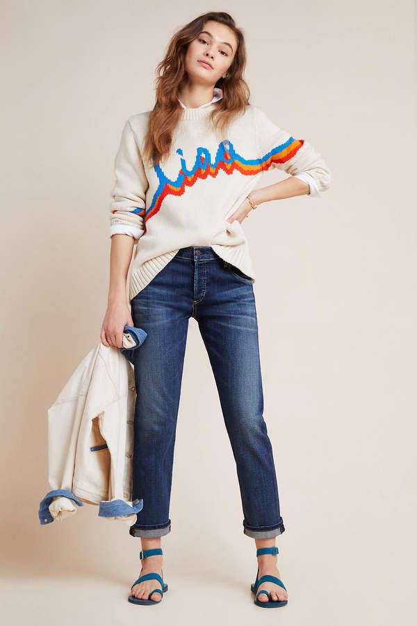 high rise slim boyfriend jeans