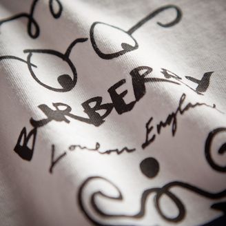 Burberry Bearded Gent Print Cotton T-shirt