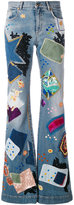 Roberto Cavalli - jean à design patchwork - women - coton/Spandex/Elasthanne - 40