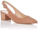 Thumbnail for your product : Gianvito Rossi Women's Amee Suede SIingback Pumps - Nudeflesh