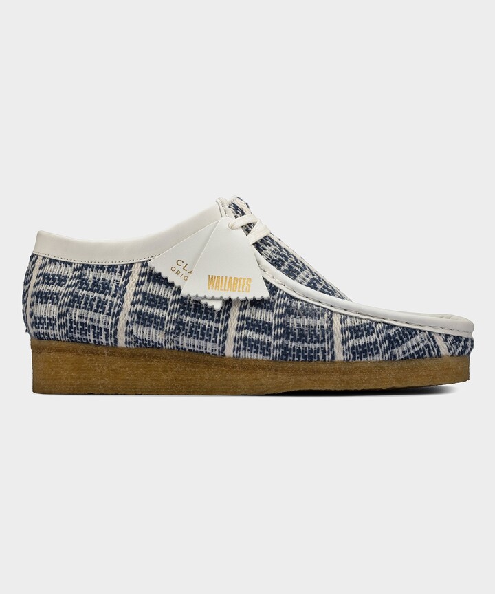 Clarks Wallabee in Woven Indigo Multi - ShopStyle Slip-ons & Loafers