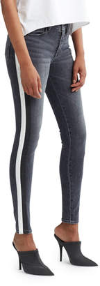 Hudson Nico Mid-Rise Super Skinny Ankle Jeans with Side Stripes