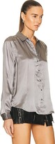 Thumbnail for your product : L'Agence Tyler Long Sleeve Blouse in Grey