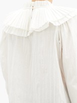Thumbnail for your product : Sea Tivoli Pleated-bib Cotton-voile Blouse - White