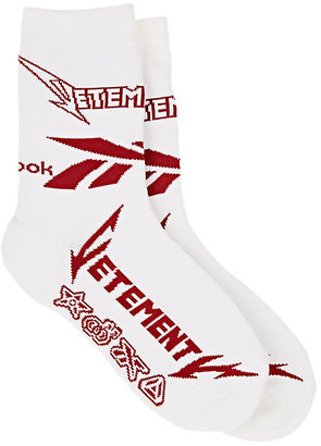 Vetements Men's Logo Cotton-Blend Mid-Calf Socks