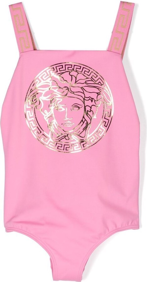 Versace Children Pink Medusa Print Swimsuit - ShopStyle Girls' Swimwear