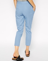 Thumbnail for your product : ASOS Crop Trousers in Linen