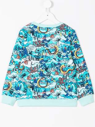Kenzo Kids sea creature logo embroidered sweatshirt